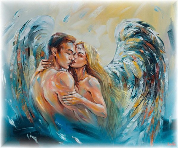 Ангелы любви мужчина и женщина