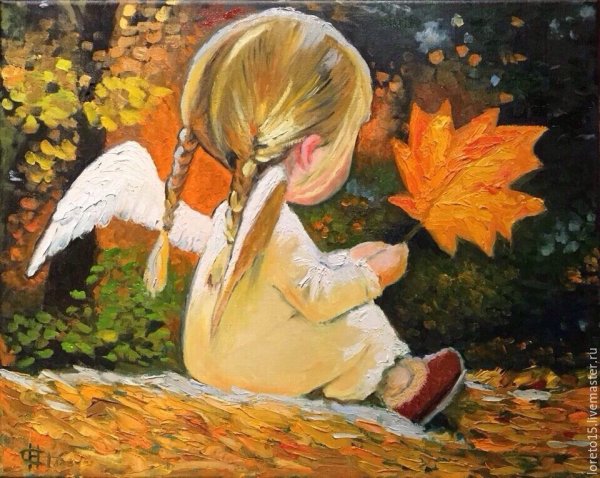 Осенний ангел живопись