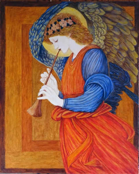 Эдвард бёрн-Джонс ангел играющий на флейте