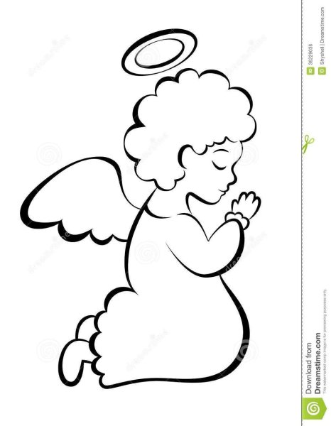Силуэт ангела для детей