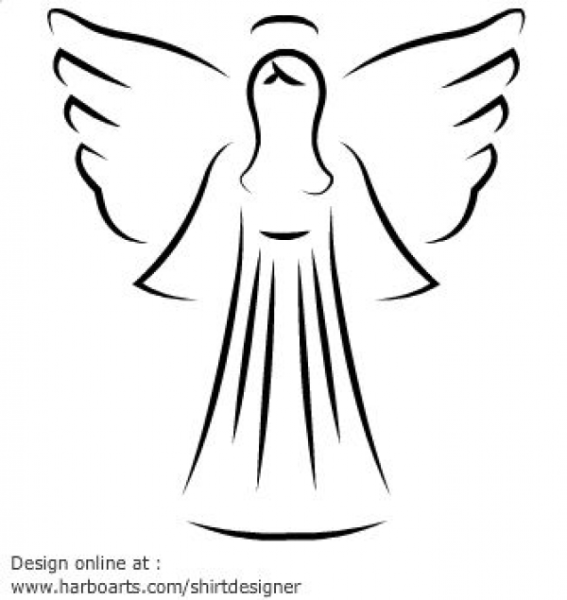 Стилизованное изображение ангела