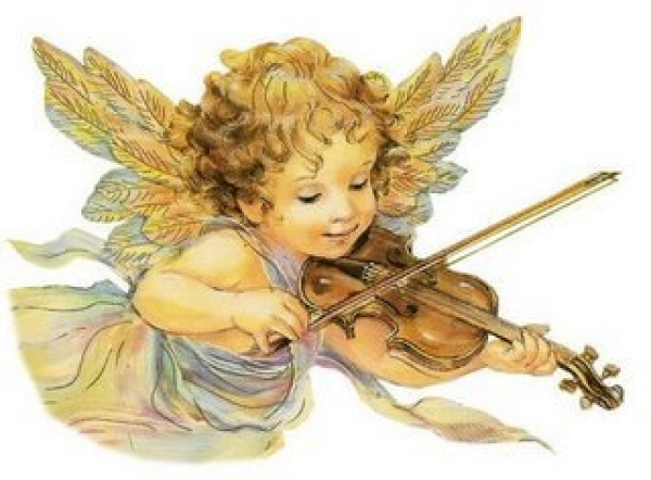 Ангелочки с музыкальными инструментами