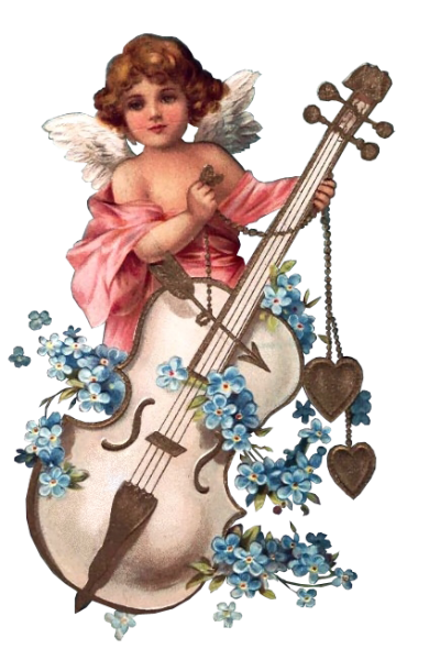 Ангелочек играющий на скрипке