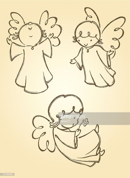 Ангелочек рисование с детьми
