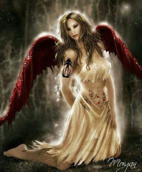 Девушка ангел арт