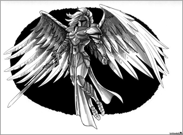 Рисунок карандашом ангел защитник