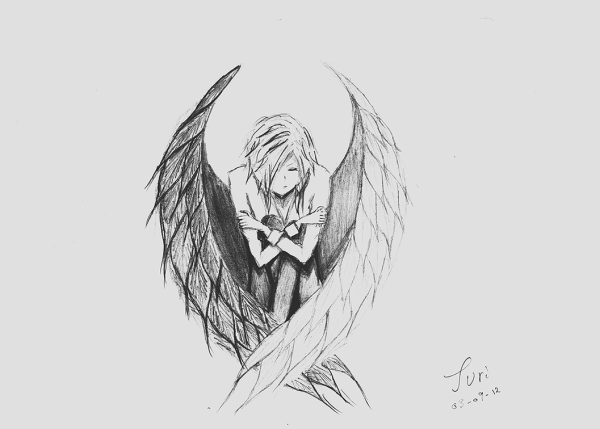 Рисунки карандашом ангелов и демонов