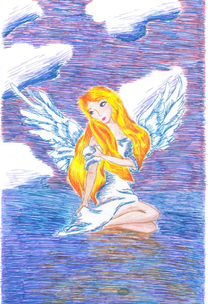 Ангел рисунок школьника