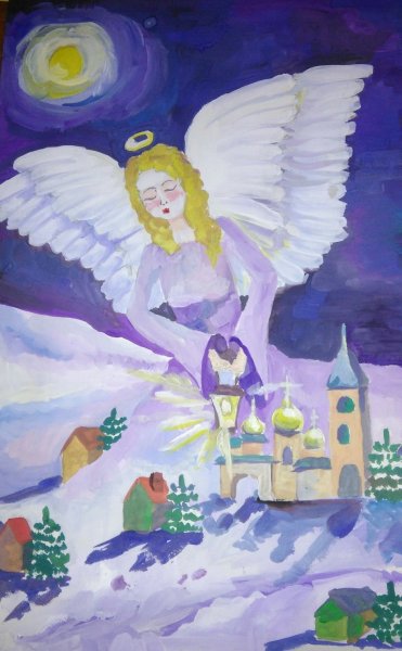 Детские рисунки ангелов