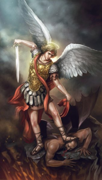 Рисунки ангелы и демоны битва