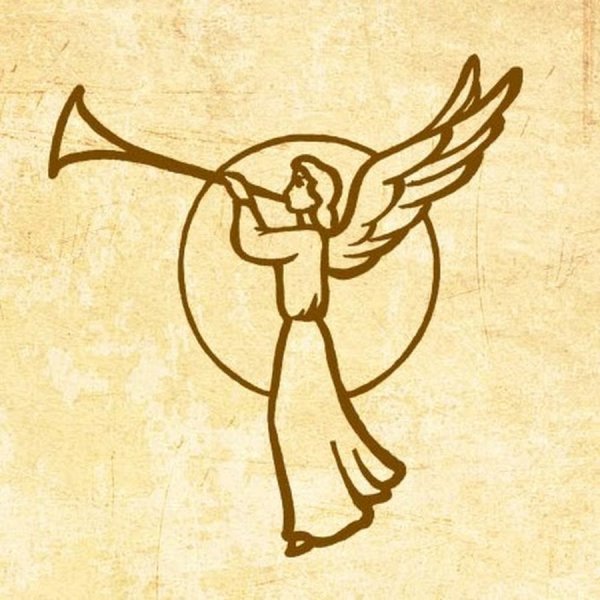 Трубящий ангел Оптиной пустыни логотип