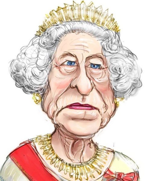 Королева Елизавета 2 шарж