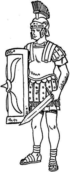 Легионер в древнем Риме рисунок