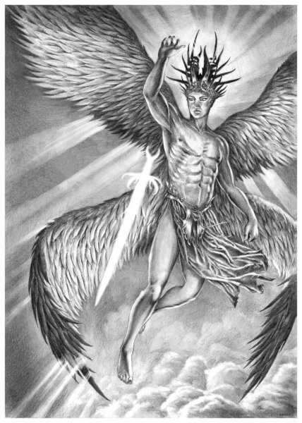Рисунки архангела и демона