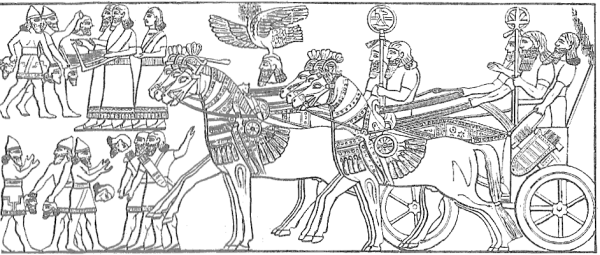 Царь Ассирии на колеснице
