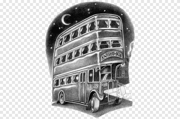 Автобус ночной рыцарь из Гарри Поттера спереди рисунок
