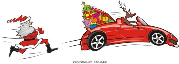 Рисунки Деда Мороза на авто