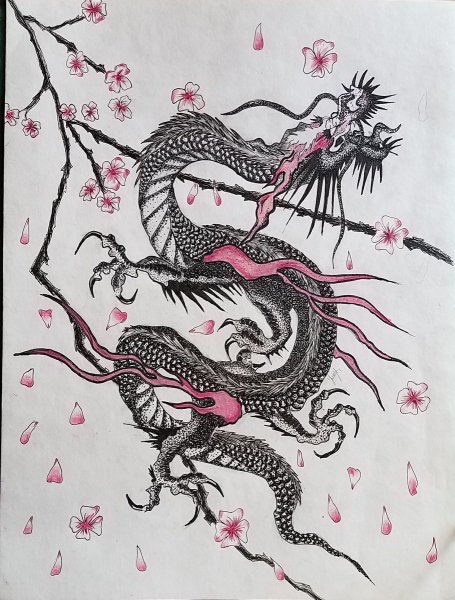 Рисунки азиатского дракона