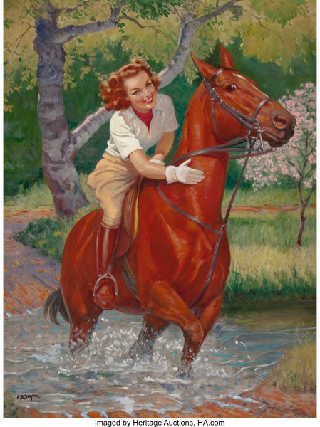 Рисунки баба на коне