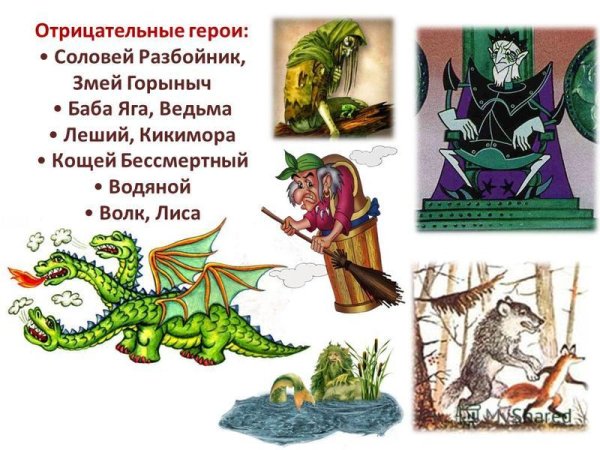 Отрицательные герои русских сказок