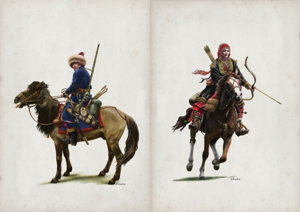 Башкирские кавалеристы 1812 года