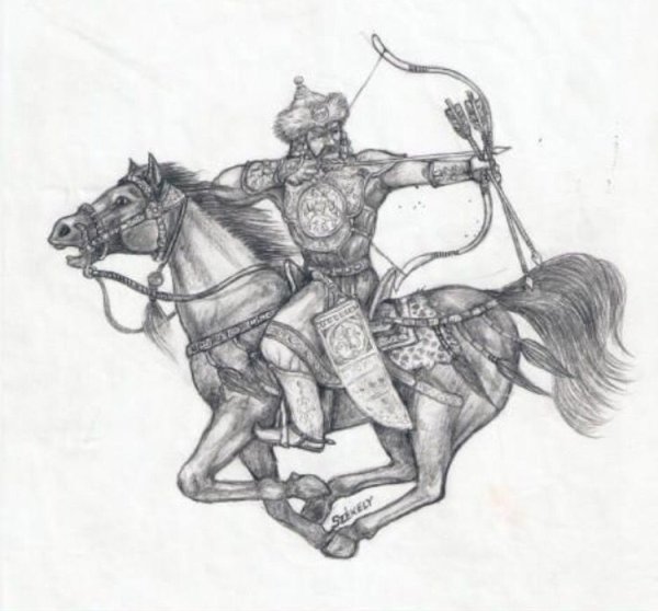 Башкирские воины на конях