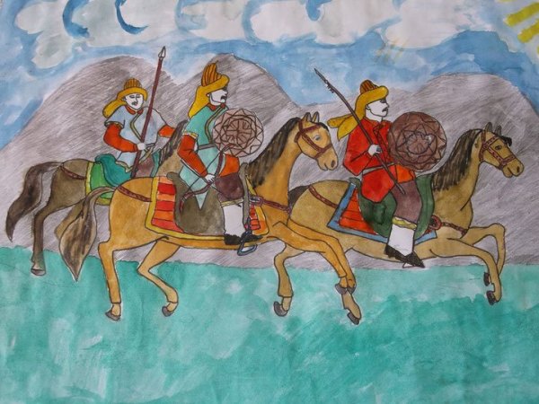 Башкирские кавалеристы 1812