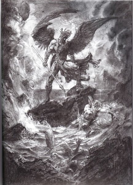 Рисунки битва ангелов и демонов