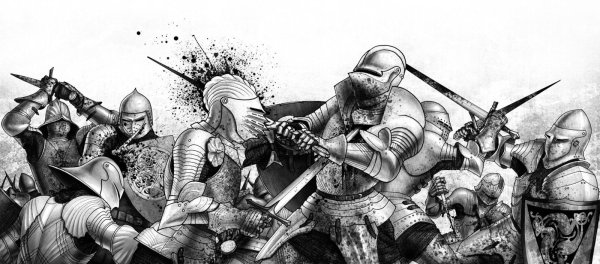 Рыцари сражаются