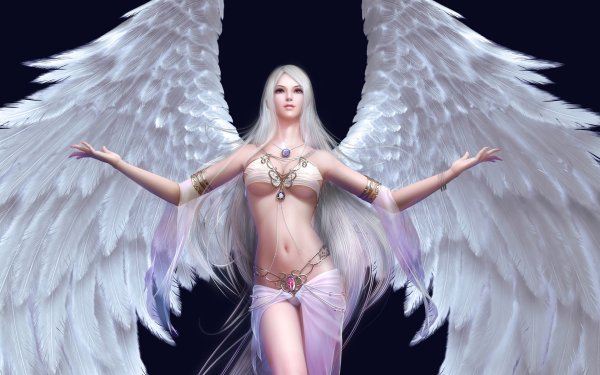 Рисунки блондинка ангел