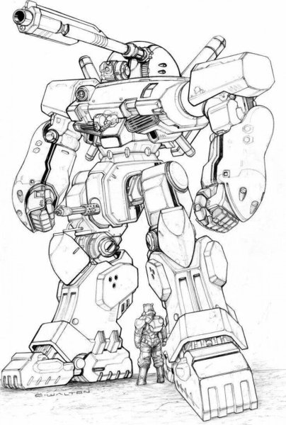 Рисование боевых роботов