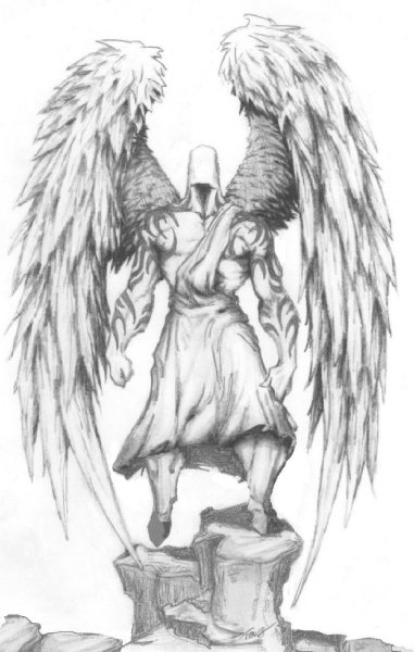 Рисунки боевой ангел