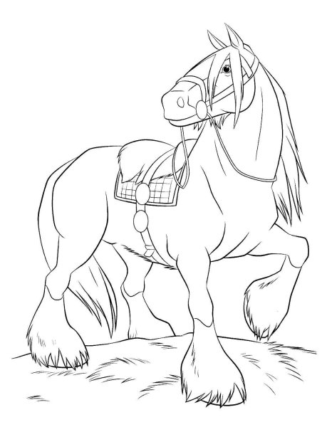 Бурушка конь Ильи Муромца раскраска