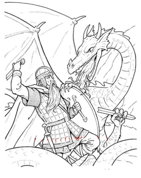 Рисунки богатыря и рыцаря
