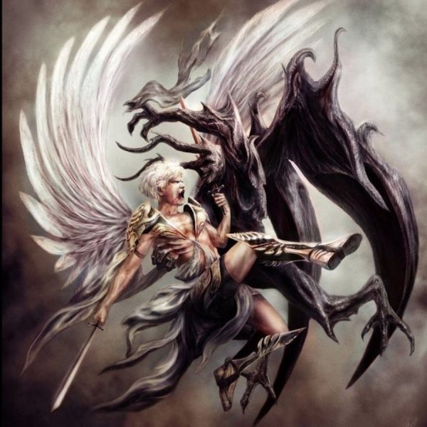 Ангел и демон сражаются