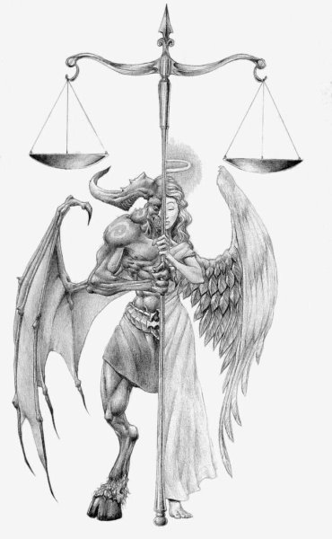 Рисунки борьба ангела и демона