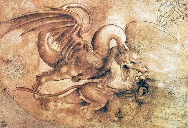 Леонардо да Винчи Графика дракон