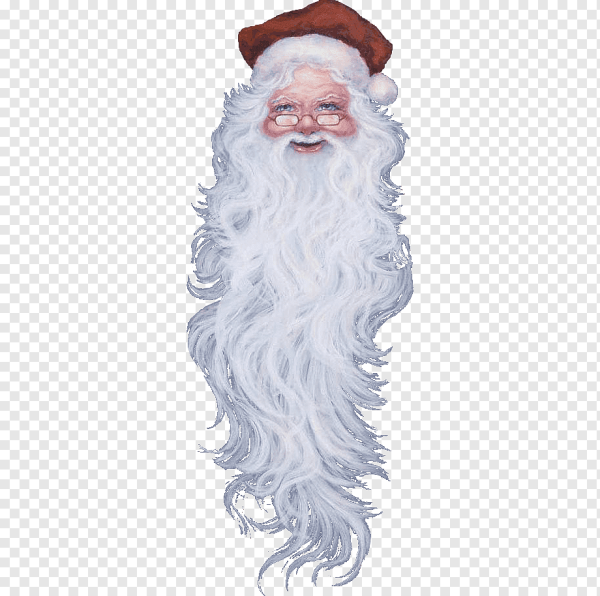 Борода Деда Мороза на прозрачном фоне