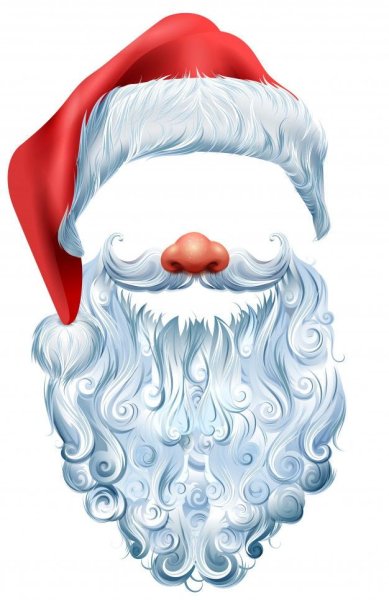 Шапка и борода Деда Мороза