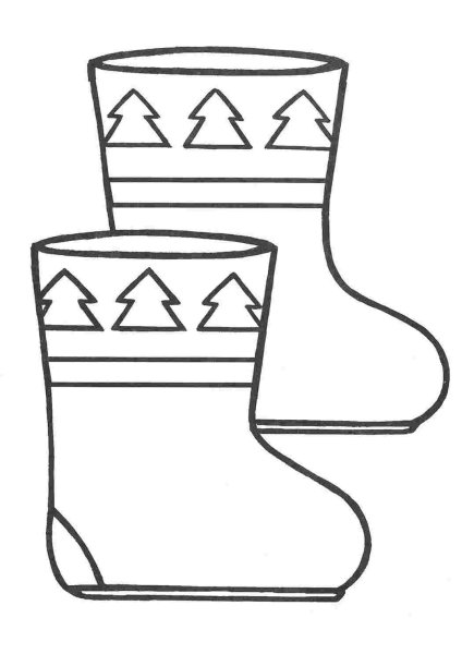 Рисунки ботинки деда мороза
