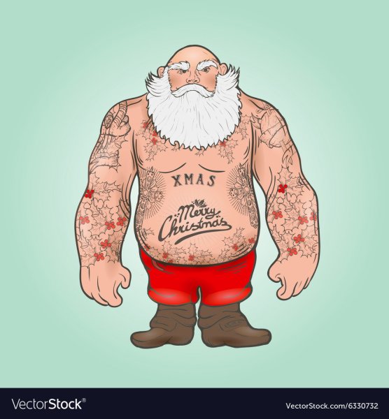 Дед Мороз в татуировках