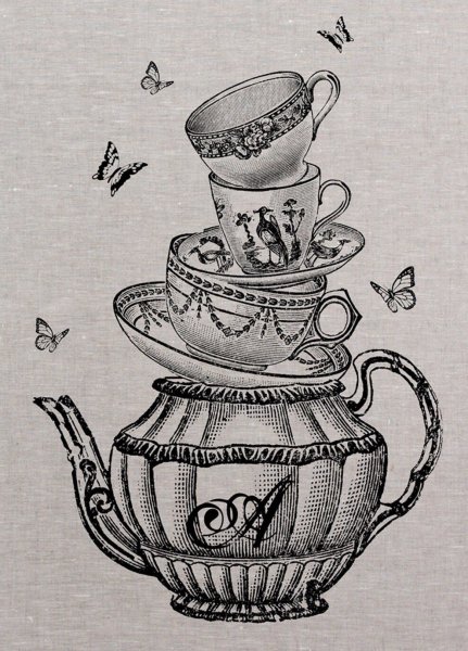 Старинный чайник рисунок