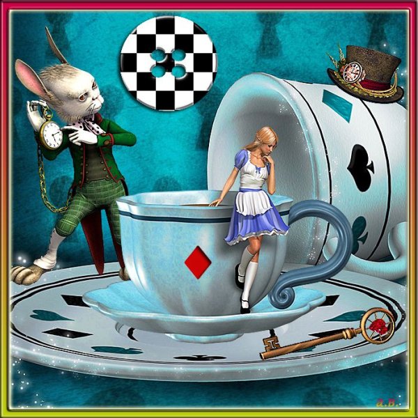 Чаепитие из Алисы в стране чудес рисунок