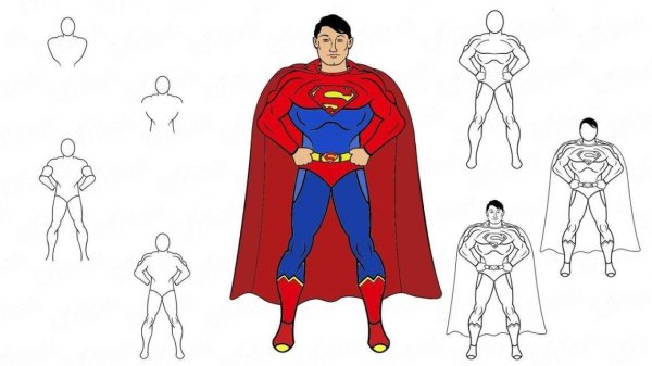 Детские рисунки супергероев