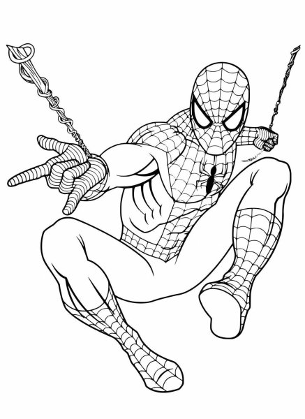 Разукрашки герои человек паук
