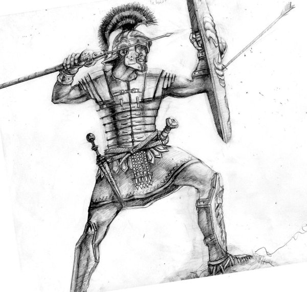 Спартак Римский Гладиатор нарисованный