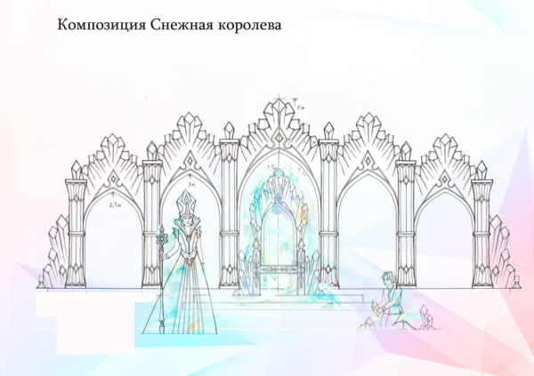 Эскиз декорации к снежной Королеве