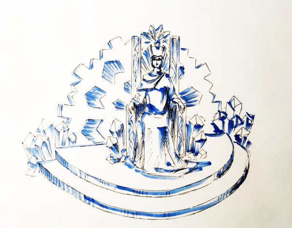 Эскиз трона снежной королевы