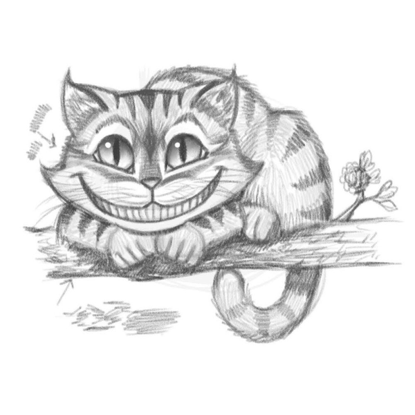 Рисунки чеширский кот алиса в стране