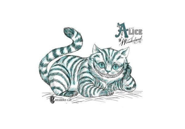 Кот из Алисы в стране чудес рисунок карандашом